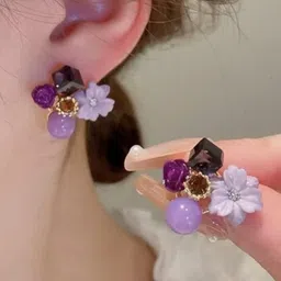 Lady Raiment Floral Studs Earrings-image-17