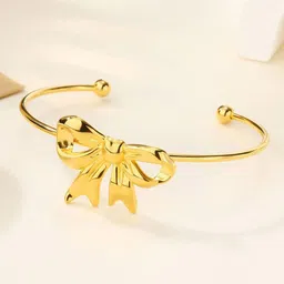 MYKI Stainless Steel Gold-Plated Cuff Bracelet-image-45