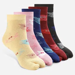 Texlon Pack Of 5 Men Patterned Ankle-Length Socks-10
