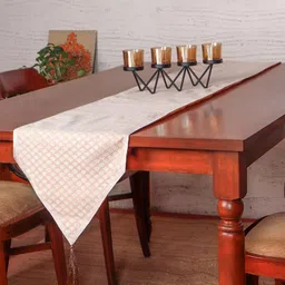 ZEBA Pink Printed Hexagonal Table Runner-30