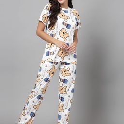 HARPITA Women Printed Night suit-image-100