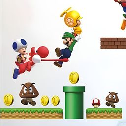 Jaamso Royals Brown & Red Mario Game Self-Adhesive Wall Sticker-picture-24