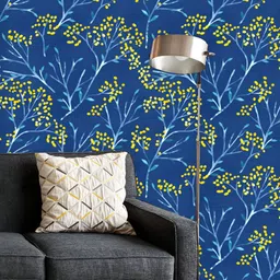 ArtzFolio Printed UV-Resistant Anti-Bacterial Yellow Floral Pattern Peel & Stick Wallpaper-image-70