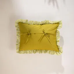 FREEDOM TREE Mustard & Green Abstract Rectangle Cushion Covers image 2