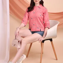 Kinjo Women Floral Embroidered Shirt Style Top-picture-26