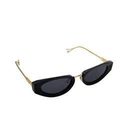 QUE UNIVERSE Unisex Black Cateye Sunglasses with Black UV Protected Lens - QUE_3521-picture-40
