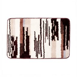 HOKIPO Brown & White Patterned Microfibre 2800 GSM Bath Rugs-6