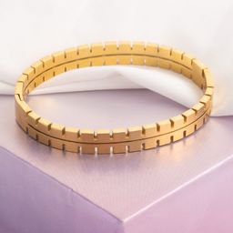 VOGUE PANASH Women Brass Gold-Plated Bangle-Style Bracelet-0