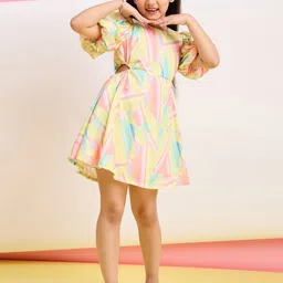 Stylo Bug Floral Print Fit & Flare Midi Dress-image-59