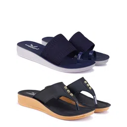 BERSACHE Set Of 2 Open Toe Flats-picture-5