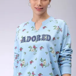 Freehand by The Indian Garage Co Women Printed Long Sleeves Pullover Sweatshirt-image-79