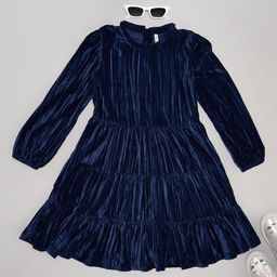 Pantaloons Junior Girls Round Neck Puff Sleeve Fit & Flare Knee Length Dress-image-47