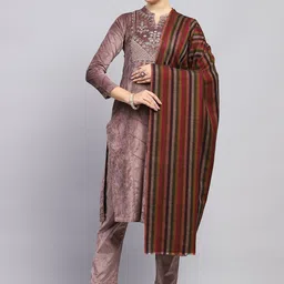 Monte Carlo Women Striped Printed Shawl-image-21