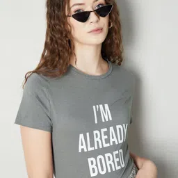 max Typography Printed Round Neck Cotton T-shirt-image-52