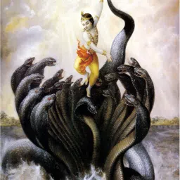 Shri Krishna Dance On Kaliya Naag on 300gsm With Gloss Lamination B26 Paper Print-image-18
