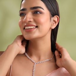 Yellow Chimes Brass Rose Gold-Plated Necklace-32