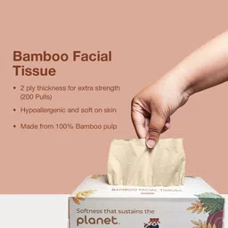 IMECO Soft & Highly Absorbent 2-Ply Bamboo Facial Tissue - 200 Tissues image 2