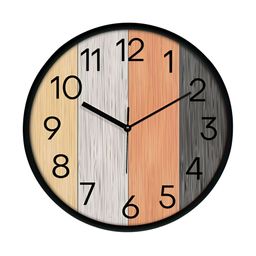 RANDOM Black & Grey Printed Contemporary Wall Clock-32
