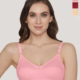 K LINGERIE Pack of 3 Manvi Wirefree Cotton Everyday Bra-picture-38