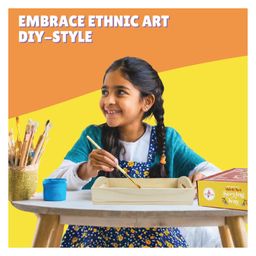 Kalakaram Paint Your Own Warli Art Serving Tray DIY Activity Box - Multicolur image 5