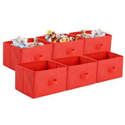 Kuber Industries Red 6 Pieces Drawer Organisers-37