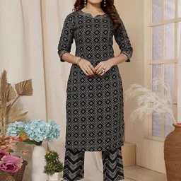 THE FAB FACTORY Women Ethnic Motifs Printed Kurta with Trousers-picture-14