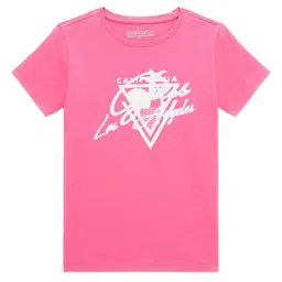 GUESS kids Girls Graphic Printed Round Neck Cotton T-shirt-picture-12
