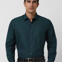 Van Heusen Men Regular Fit Spread Collar Textured Cotton Formal Shirt-image-29