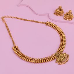 Kushal's Fashion Jewellery Gold-Plated Antique Jewellery Set-image-37