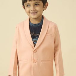 YK Boys Comfort-Fit Single-Breasted Full Sleeve Blazer With Graphic Printed T-Shirt-picture-38