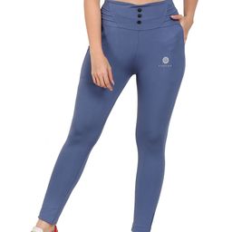 FARICON Cotton High Waist Ankle-Length Gym Tights-image-103