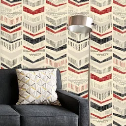ArtzFolio Printed UV-Resistant Anti-Bacterial Abstract Chevron Pattern Peel & Stick Wallpaper-10