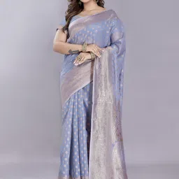 Rani Saahiba Floral Woven Design Chanderi Saree-picture-14