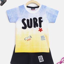 Lil Tomatoes Unisex Kids Printed T-shirt with Shorts-42
