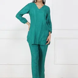 SEEDS OF FUSION V-Neck Top With Trousers Co-Ords-image-7