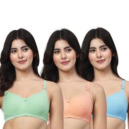LILY Solid Full Coverage Non Padded Non-Wired Regular Bralette Bra image 5