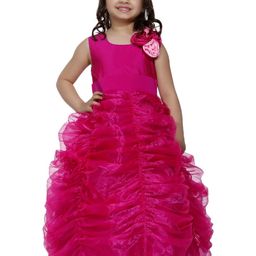 Shahina Fashion Girls Corsage Detail Maxi A-Line Dresses-image-55