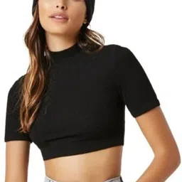 dream beauty fashion Casual Regular Sleeves Solid Women Black Top-picture-30