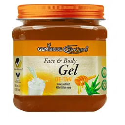 GEMBLUE BioCare Paraben Free De-Tan Face & Body Gel with Honey Extract & Aloe Vera- 385 ml-picture-26