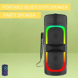 SACRO London (PORTABLE BLUETOOTH PARTY SPEAKER) HD Sound Quality With Karaoke MicR41 40 W Bluetooth Party Speaker-picture-34