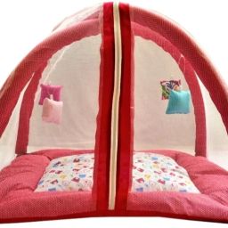 Cotton Infants Washable High Quality Baby Kick & Play Gym with 2 Layer Mattress Baby Bedding Set Mosquito Net-12