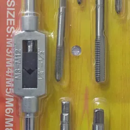 inditrust new 8PCS Tap Wrench Set Thread Metric Plug Tap new Tap Drill Bits Set M3 M4 M5 M6 M8 M10 M12 Adjustable Tap 1/8-1/2" image 3