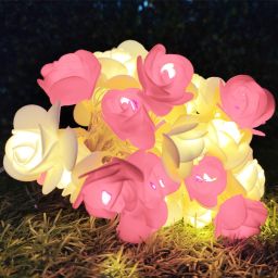 20 LEDs 4 m Pink Steady String Rice Lights-15