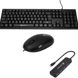 KITECH KB-021(Wired Keyboard),M10(Wired Mouse), C Type Hub Combo Set-image-70