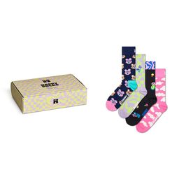 Happy Socks Pack Of 4 Patterned Cotton Calf-Length Socks-image-79