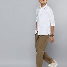 Nautica Boys Solid Regular Fit Chinos-image-12