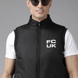 French Connection Men Black Solid Bomber Jacket-image-74