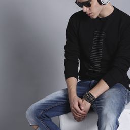 Kook N Keech Men Black Printed Sweatshirt-image-82