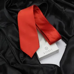 KOVOVE Men Red Woven Design Broad Tie-picture-6