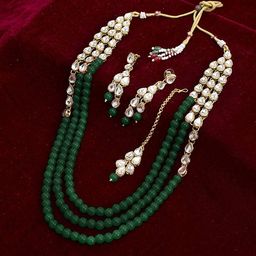 Peora Gold-Plated Kundan-Studded Jewellery Set-picture-4